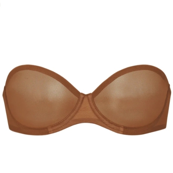 NWT Skims Ultra Fine Mesh Strapless Bra Bronze 36C - Picture 4 of 4